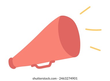 Director megaphone in flat design. Movie production producer loudspeaker. Vector illustration isolated.