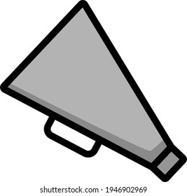 Director Megaphone Icon. Editable Bold Outline With Color Fill Design. Vector Illustration.