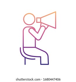 director with a megaphone nolan icon. Simple thin line, outline vector of Media icons for ui and ux, website or mobile application