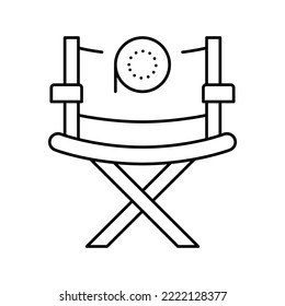 director seat chair line icon vector. director seat chair sign. isolated contour symbol black illustration