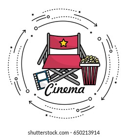 director seat with cinematography things
