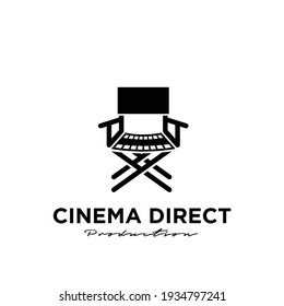 the director Studio Movie Video Cinema Cinematography Film Production logo design vector icon illustration Isolated White Background	
