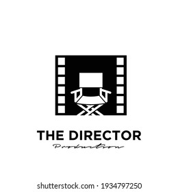 the director Studio Movie Video Cinema Cinematography Film Production logo design vector icon illustration Isolated White Background	
