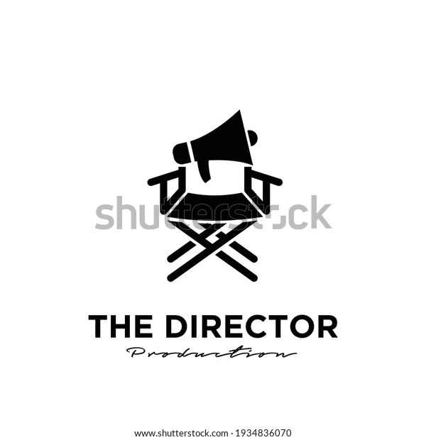 the director Studio Movie Video Cinema\
Cinematography Film Production logo design vector icon illustration\
Isolated White\
Background	\
