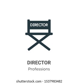 Director vector icon on white background. Flat vector director icon symbol sign from modern professions collection for mobile concept and web apps design.