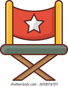 director Vector illustration on a transparent background. Premium quality symbols. Vector Line Flat color  icon for concept and graphic design.