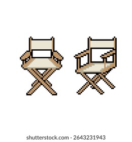 DIRECTOR WOOD CHAIR PIXEL ART