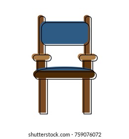 Director wooden chair icon vector illustration graphic design