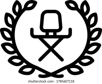 Director's bench logo with the side of the rice plant