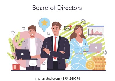 Directors board concept. Business planning and development.