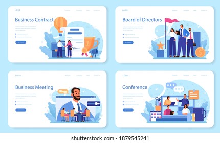 Landing Page Template Social Media Marketing Stock Vector (Royalty Free ...