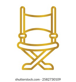 Director's Chair Color gradient illustration vector icon which can easily modify or edit 