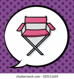 Director's chair doodle, speech bubble