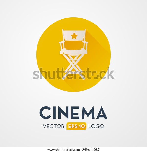 Directors Chair Flat Design Icon Logo Stock Vector (Royalty Free) 249611089