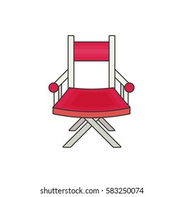  director's chair flat vector