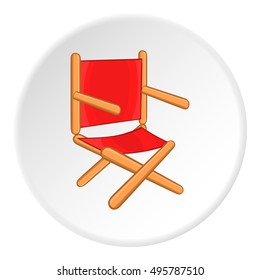 Directors chair icon. Cartoon illustration of directors chair vector icon for web