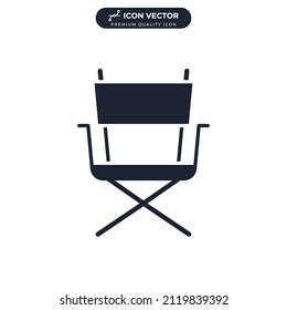 Director's Chair Icon Symbol Template For Graphic And Web Design Collection Logo Vector Illustration