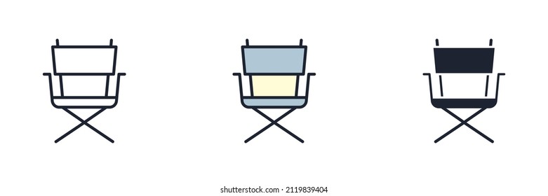 Director's Chair Icon Symbol Template For Graphic And Web Design Collection Logo Vector Illustration