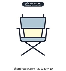 Director's Chair Icon Symbol Template For Graphic And Web Design Collection Logo Vector Illustration