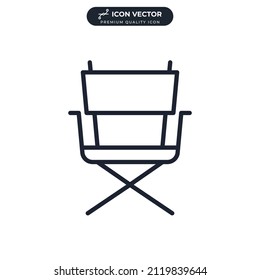 Director's Chair Icon Symbol Template For Graphic And Web Design Collection Logo Vector Illustration