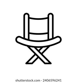 plantilla de diseño vectorial de icono de silla del director