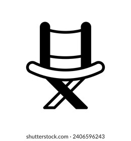 plantilla de diseño vectorial de icono de silla del director