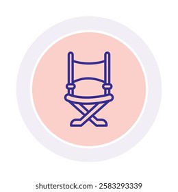 Director's Chair line icon, editable vector icon, pixel perfect, illustrator ai file 