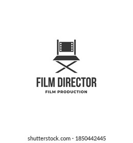 Director's chair logo design. Symbol of the film production industry.