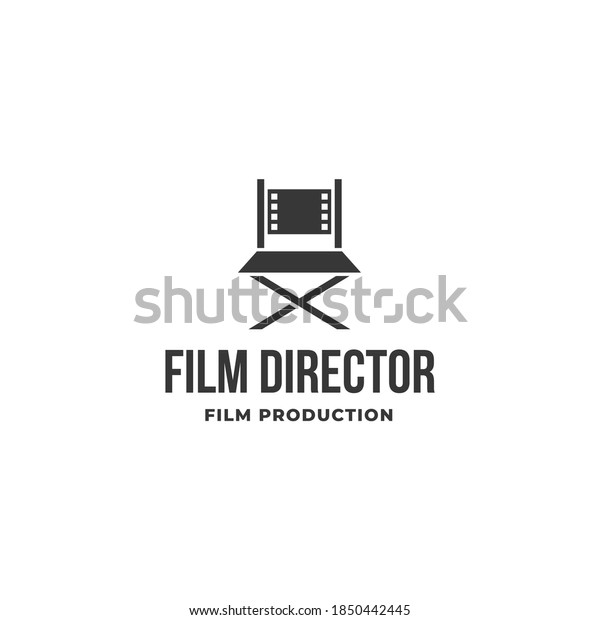 Director\'s chair logo design. Symbol of the\
film production\
industry.