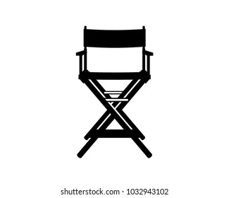 the Director's Chair for Making Film Symbol Logo Vector