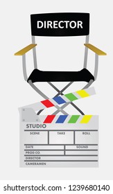 Director's  chair. vector illustration