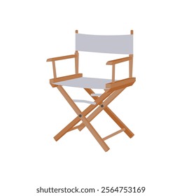 Directors Chair Video Production Vector Illustration, Isolated