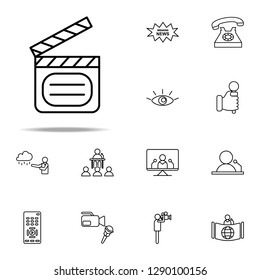 director's cracker icon. Media, Press icons universal set for web and mobile