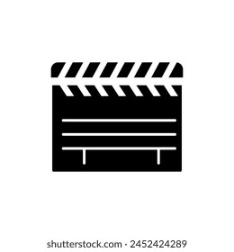 Icono del cracker del director. ilustración plana simple del estilo de moda en el fondo blanco..eps