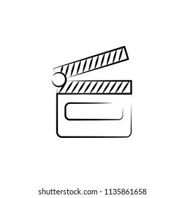 director's cracker outine logo style icon. Element of photo icon for mobile concept and web apps. Outline director's cracker icon can be used for web and mobile