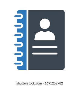 directory book vector glyph color icon 