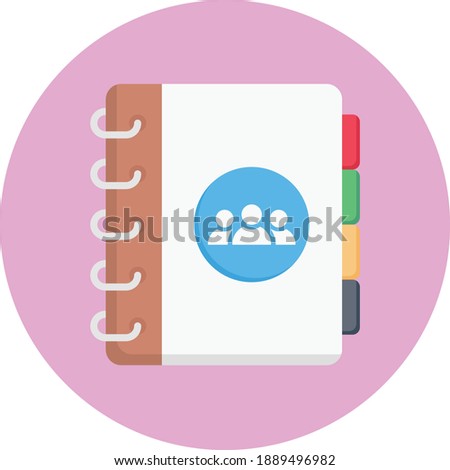 directory flat vector colour icon