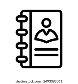 directory icon Address book icon. Contact note flat vector illustration color editable