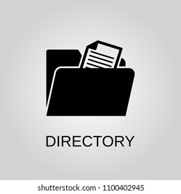 Directory icon. Directory symbol. Flat design. Stock - Vector illustration