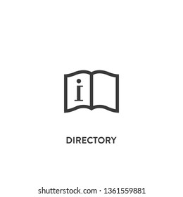 directory icon vector. directory sign on white background. directory icon for web and app