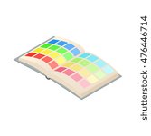 Directory palette color icon in cartoon style isolated on white background. Choice symbol