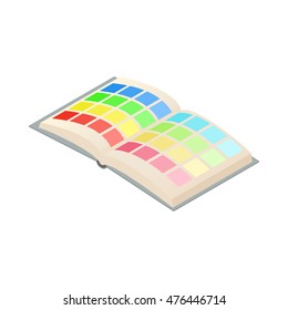 Directory palette color icon in cartoon style isolated on white background. Choice symbol