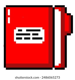 Directory red icon pixelart sign