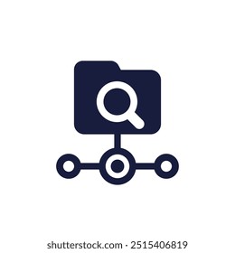directory search icon with a folder