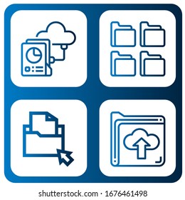 directory simple icons set. Contains such icons as Folder, Folders, can be used for web, mobile and logo