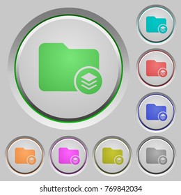 Directory structure color icons on sunk push buttons