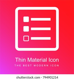 Directory submission symbol red and pink gradient material white icon minimal design