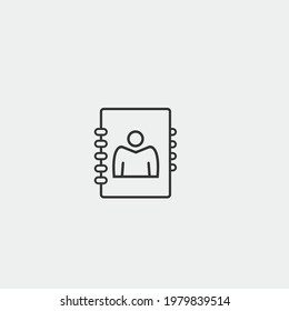 Signo de ilustración de icono del vector de directorio