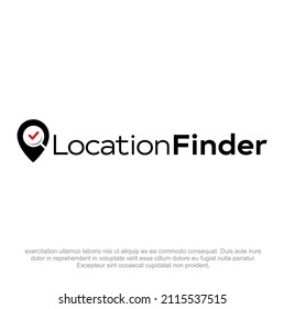Directory website logo design. Location finder logo design template. Modern Location logo design template. 