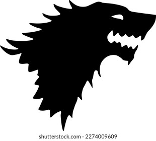 Direwolf silhouette Stark Symbol Game of thrones